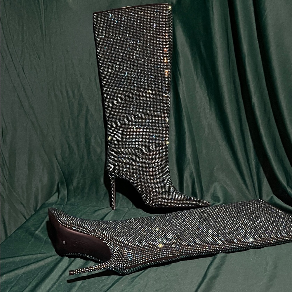 INC International Concepts Glittering Heeled Boots - Picture 6 of 12